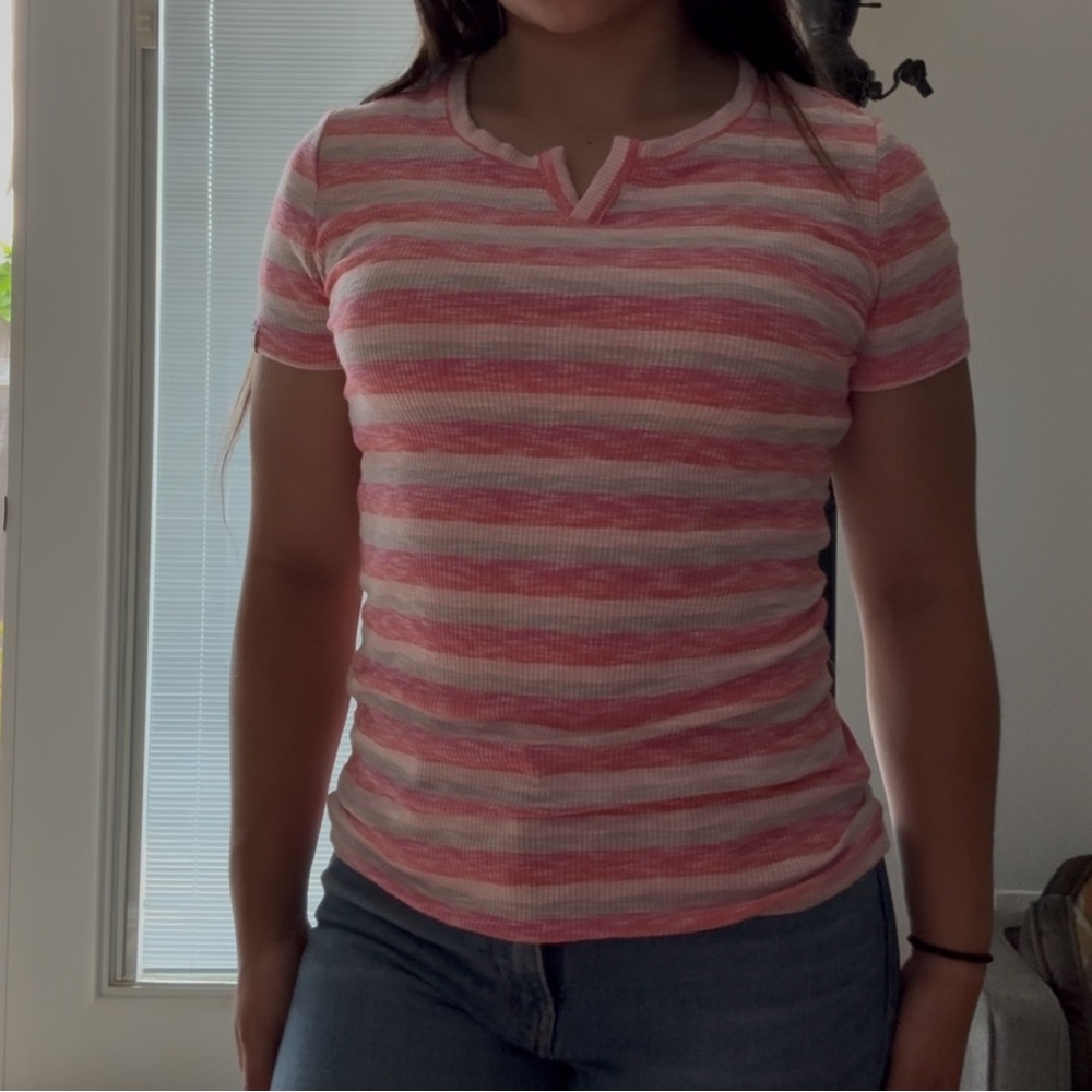 Striped Pink Women's Top